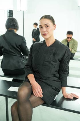 IPA88862835 - Milan, Milan Women™s Fashion Week Spring Summer 2027 - Women™s Fashion, Spring Summer 2027 - Jil Sander fashion show - pictured in the front row: Sophia Roe  Copyright: xRiccardoxGIordanox xRiccardoxGiordano IPAx IPA88862835
