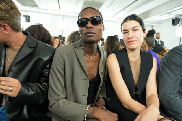 IPA88862877 - Milan, Milan Women™s Fashion Week Spring Summer 2027 - Women™s Fashion, Spring Summer 2027 - Jil Sander fashion show - pictured in the front row: Yves B Golden, guest  Copyright: xRiccardoxGIordanox xRiccardoxGiordano IPAx IPA88862877