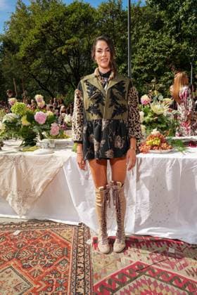 IPA88866001 - Milan, Milan Women™s Fashion Week Spring Summer 2027 - Women™s Fashion, Spring Summer 2027 - Antonio Marras fashion show - pictured in the front row: Francesca Sofia Novello  Copyright: xRiccardoxGIordanox xRiccardoxGiordano IPAx IPA88866001