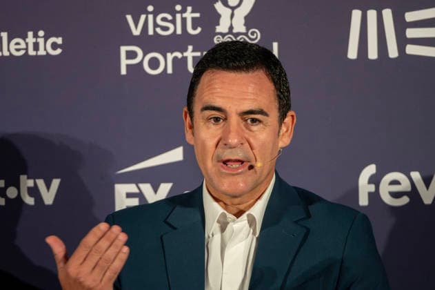 September 18, 2026, Lisbon, Lisbon, Portugal: Carlos Velasco Carballo (UEFA) speaking during the refereeing technology panel at the Portugal Football Summit at the Cidade do Futebol in Oeiras. Lisbon Portugal - ZUMAr238 20260918_zip_r238_038 Copyright: xRicardoxRochax