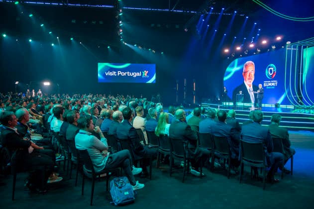 September 18, 2026, Lisbon, Lisbon, Portugal: Isaltino Morais speaking during the opening ceremony at the Portugal Football Summit at the Cidade do Futebol in Oeiras. Lisbon Portugal - ZUMAr238 20260918_zip_r238_033 Copyright: xRicardoxRochax