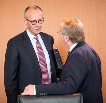 Chancellor Friedrich Merz (CDU) and Defense Minister Boris Pistorius (SPD) on September 23, 2026, at the Federal Government’s cabinet meeting at the Chancellery in Berlin. Photo: bildgehege. Federal Government cabinet meeting
