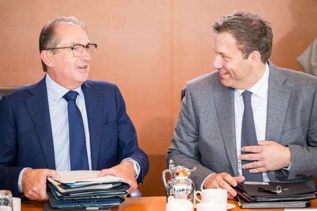 Interior Minister Alexander Dobrindt (CSU) and Vice Chancellor Lars Klingbeil (SPD) on September 23, 2026, at the federal government’s cabinet meeting at the Chancellery in Berlin. Photo: bildgehege. Federal government cabinet meeting