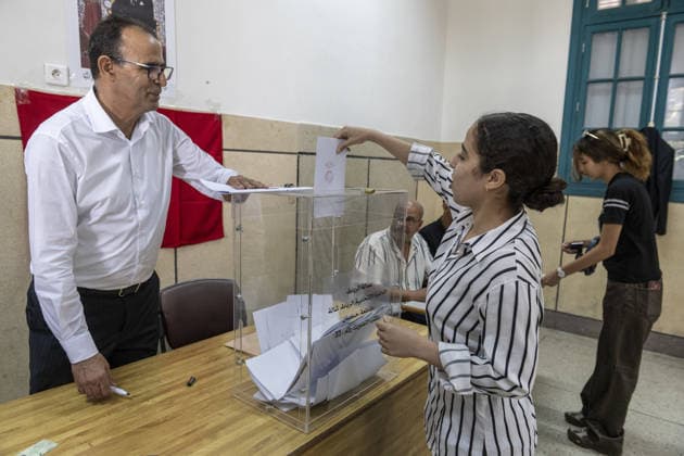 Morocco begins voting in legislative elections RABAT, MOROCCO - SEPTEMBER 23: Moroccan citizens gather to cast their ballots at a polling station located inside Hassan II High School in the capital city of Rabat, Morocco, on September 23, 2026. Polling stations opened across the North African kingdom at 8:00 a.m. local time as voters cast ballots to elect all 395 members of the House of Representatives, the lower house of parliament. Abu Adem Muhammed Anadolu Rabat Morocco. Editorial use only. Please get in touch for any other usage.  Copyright: x2026xAnadoluxAbuxAdemxMuhammedx