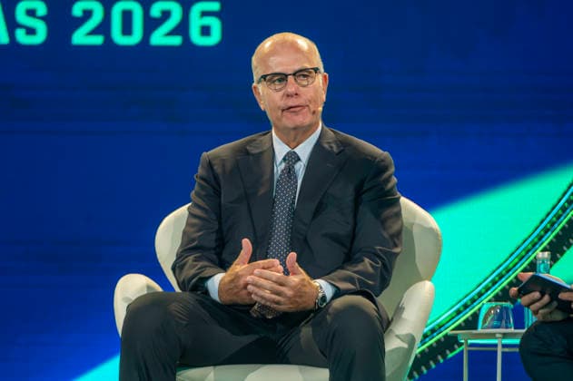 September 18, 2026, Lisbon, Lisbon, Portugal: Sports executive Umberto Gandini speaking during the football business panel at the Portugal Football Summit at the Cidade do Futebol in Oeiras. Lisbon Portugal - ZUMAr238 20260918_zip_r238_019 Copyright: xRicardoxRochax