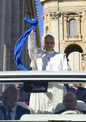 Pope Leo XIV Leads The General Audience - Vatican Pope Leo XIV attends the weekly general audience in Saint Peter’s square, Vatican on September 23, 2026. Photo by (EV) Simone Risoluti Vatican Media ABACAPRESS.COM Rome  Copyright: xABACAx