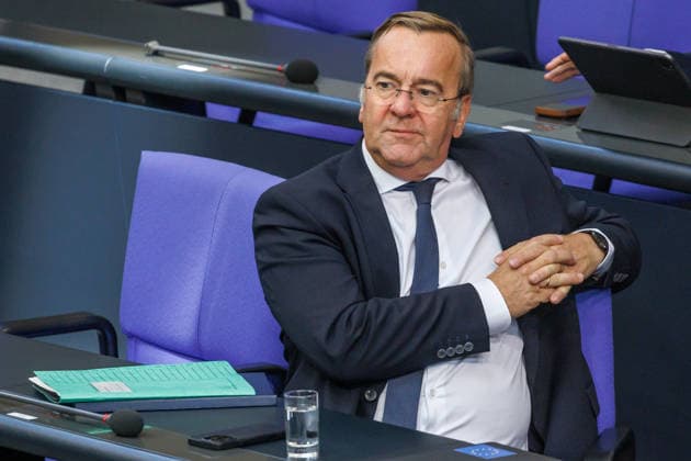 Bundestag: Boris Pistorius (SPD), Federal Minister of Defense, at the German Bundestag on September 23, 2026, in Berlin, Berlin, Berlin, Germany, Bundestag
