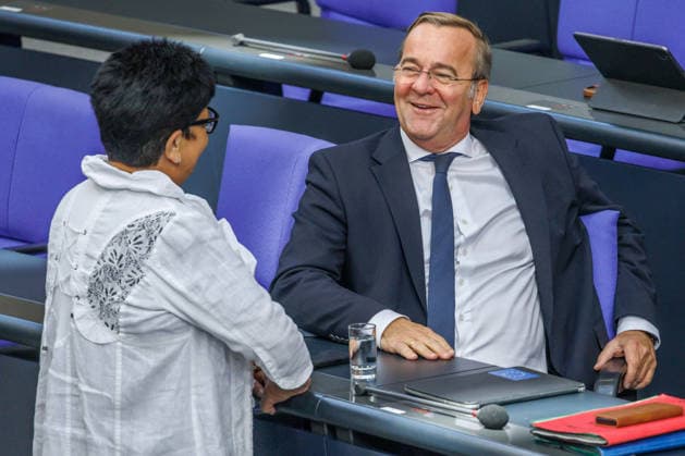Bundestag: Boris Pistorius (SPD), Federal Minister of Defense, at the German Bundestag on September 23, 2026, in Berlin, Berlin, Berlin, Germany, Bundestag