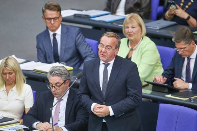 Berlin, Germany, September 23, 2026 German Bundestag 95th Session of the Bundestag Federal Minister of Defense Boris Pistorius, SPD Copyright: xdtsxNachrichtenagenturx dts_136104