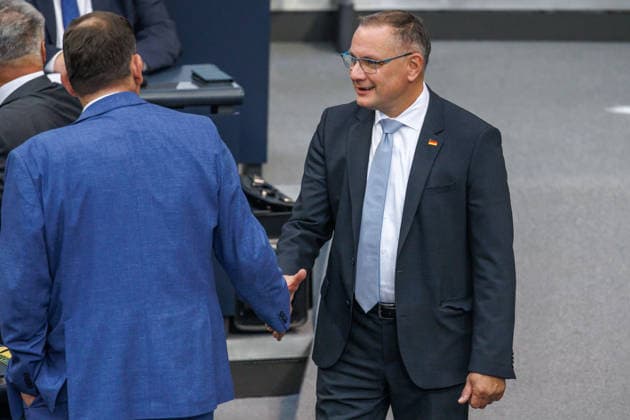 Bundestag Tino Chrupalla AfD in the German Bundestag on September 23, 2026, in Berlin, Berlin, Berlin, Germany, Bundestag