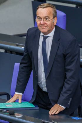 Bundestag: Boris Pistorius (SPD), Federal Minister of Defense, at the German Bundestag on September 23, 2026, in Berlin, Berlin, Berlin, Germany, Bundestag