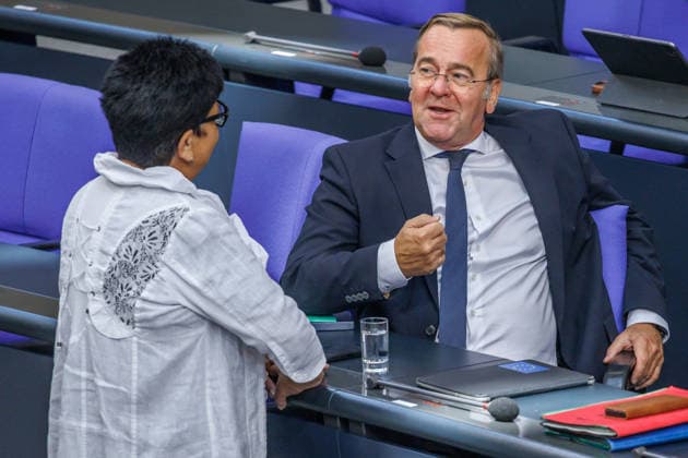 Bundestag: Boris Pistorius (SPD), Federal Minister of Defense, at the German Bundestag on September 23, 2026, in Berlin, Berlin, Berlin, Germany, Bundestag