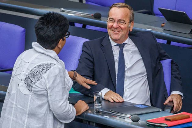 Bundestag: Boris Pistorius (SPD), Federal Minister of Defense, at the German Bundestag on September 23, 2026, in Berlin, Berlin, Berlin, Germany, Bundestag