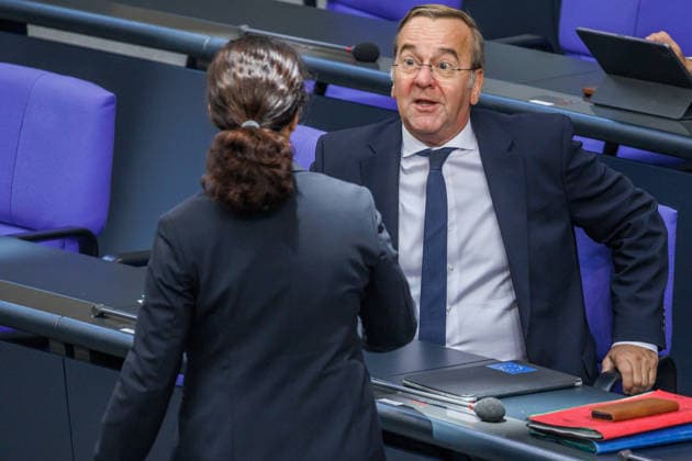 Bundestag: Boris Pistorius (SPD), Federal Minister of Defense, at the German Bundestag on September 23, 2026, in Berlin, Berlin, Berlin, Germany, Bundestag