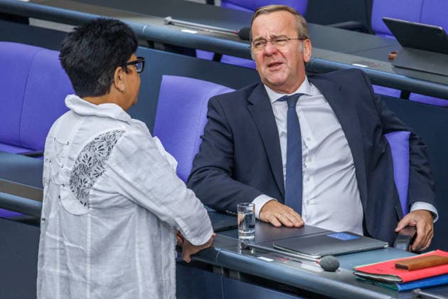 Bundestag: Boris Pistorius (SPD), Federal Minister of Defense, at the German Bundestag on September 23, 2026, in Berlin, Berlin, Berlin, Germany, Bundestag