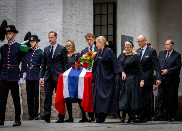 23-09-2026 Norway Funeral of Princess Astrid at the Ris Church in Oslo. King Haakon and Cathrine Ferner, Benedikte Ferner, Alexander Ferner and Elisabeth Ferner and Carl-Christian Ferner Â  Copyright: xPPEx