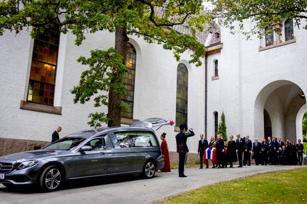 23-09-2026 Norway Funeral of Princess Astrid at the Ris Church in Oslo. King Haakon and Queen Mette-Marit and Princess Ingrid Alexandra and Queen Sonja Â  Copyright: xPPEx