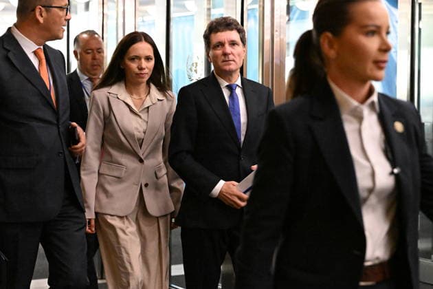 Day 2 of the Opening of the United Nations General Assembly President Nicu?or Dan of Romania and first lady of Romania Mirabela Gr?dinaru arrive for day 2 of the opening of the 81st Session of the United Nations General Assembly at United Nations Headquarters in New York, New York, USA on Wednesday, 23 September, 2026. Credit: Kyle Mazza Pool via CNP New York New York United States of America EDITORIAL USE ONLY Copyright: xx KMZ_2285 KylexMazzax-xPoolxviaxCNPx cnpphotos340884