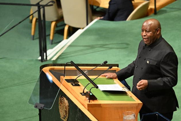 September 23, 2026, New York, New York, USA: President Evariste Ndayishimiye of Burundi addresses day 2 of the opening of the 81st Session of the United Nations General Assembly at United Nations Headquarters in New York, New York, USA on Wednsday, 23 September, 2026 New York USA - ZUMAs152 20260923_faa_s152_094 Copyright: xKylexMazzax