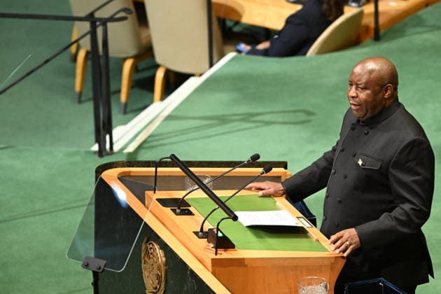 Évariste Ndayishimiye Addresses the United Nations General Assembly President Évariste Ndayishimiye of Burundi addresses day 2 of the opening of the 81st Session of the United Nations General Assembly at United Nations Headquarters in New York, New York, USA on Wednsday, 23 September, 2026. Photo by Kyle Mazza CNP ABACAPRESS.COM New York New York United States  Copyright: xCNP ABACAx