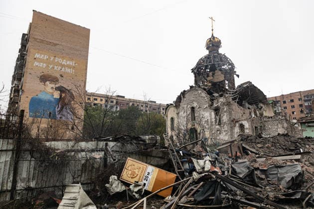 Aftermath of Russian attack on Ukraine s Kramatorsk KRAMATORSK, UKRAINE - SEPTEMBER 23: A view of a damaged area with a destroyed Orthodox church following a Russian airstrike in Kramatorsk, Ukraine, on September 23, 2026. Francisco Richart Anadolu Kramatorsk Ukraine. Editorial use only. Please get in touch for any other usage.  Copyright: x2026xAnadoluxFranciscoxRichartx