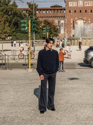IPA88870894 - Milan, Milan Women s Fashion Week Spring Summer 2027 - Women s Fashion, Spring Summer 2027 - JIL SANDER runway show - arrivals - pictured: Ayden Sng  Copyright: xEmanuelexRobertoxDexCarlix xx IPA88870894