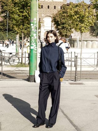 IPA88870852 - Milan, Milan Women s Fashion Week Spring Summer 2027 - Women s Fashion, Spring Summer 2027 - JIL SANDER fashion show - arrivals - pictured: Meadow Walker  Copyright: xEmanuelexRobertoxDexCarlix xx IPA88870852