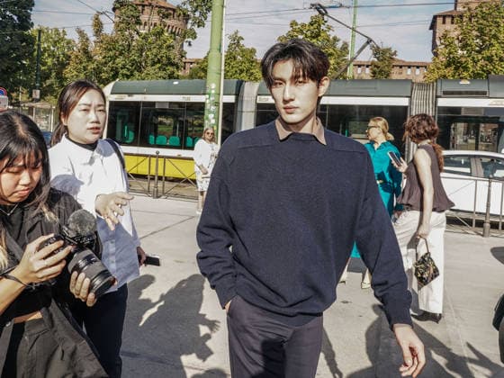 IPA88870884 - Milan, Milan Women s Fashion Week Spring Summer 2027 - Women s Fashion, Spring Summer 2027 - JIL SANDER runway show - arrivals - pictured: Ayden Sng  Copyright: xEmanuelexRobertoxDexCarlix xx IPA88870884
