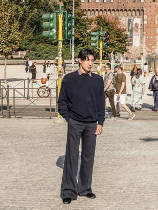 IPA88870898 - Milan, Milan Women s Fashion Week Spring Summer 2027 - Women s Fashion, Spring Summer 2027 - JIL SANDER fashion show - arrivals - pictured: Ayden Sng  Copyright: xEmanuelexRobertoxDexCarlix xx IPA88870898