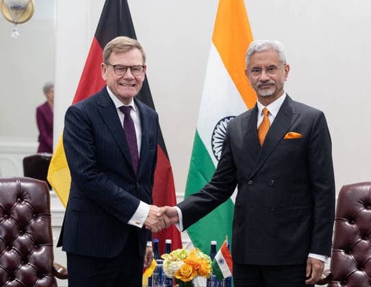 RECORD DATE NOT STATED EAM S. Jaishankar meets Germany FM Johann Wadephul on the sidelines of the 81st UNGA New York U.S. , Sep 23 (ANI): India s Foreign Minister S. Jaishankar meets Germany s Foreign Minister Johann Wadephul on the sidelines of the 81st United Nations General Assembly (UNGA81), in New York on Wednesday. (@DrSJaishankar X ANI Photo) New York United States Copyright: xANIx ANI_20260923020