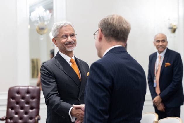 RECORD DATE NOT STATED EAM S. Jaishankar meets Germany FM Johann Wadephul on the sidelines of the 81st UNGA New York U.S. , Sep 23 (ANI): India s Foreign Minister S. Jaishankar meets Germany s Foreign Minister Johann Wadephul on the sidelines of the 81st United Nations General Assembly (UNGA81), in New York on Wednesday. (@DrSJaishankar X ANI Photo) New York United States Copyright: xANIx ANI_20260923021