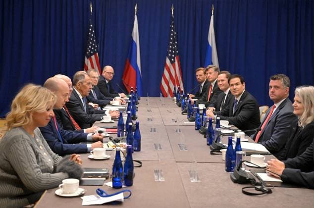US UN General Assembly 9249575 23.09.2026 Russian Foreign Minister Sergey Lavrov and U.S. Secretary of State Marco Rubio attend a meeting on the sidelines of the 81st United Nations General Assembly (UNGA) at the U.N. headquarters in New York, the United States. Sergey Guneev Sputnik New York USA  Copyright: xSergeyxGuneevx