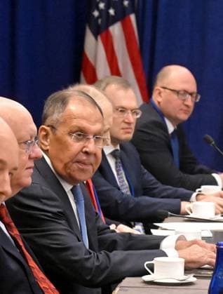 US UN General Assembly 9249577 23.09.2026 Russian Foreign Minister Sergey Lavrov attends a meeting with U.S. Secretary of State Marco Rubio on the sidelines of the 81st United Nations General Assembly (UNGA) at the U.N. headquarters in New York, the United States. Sergey Guneev Sputnik New York USA  Copyright: xSergeyxGuneevx