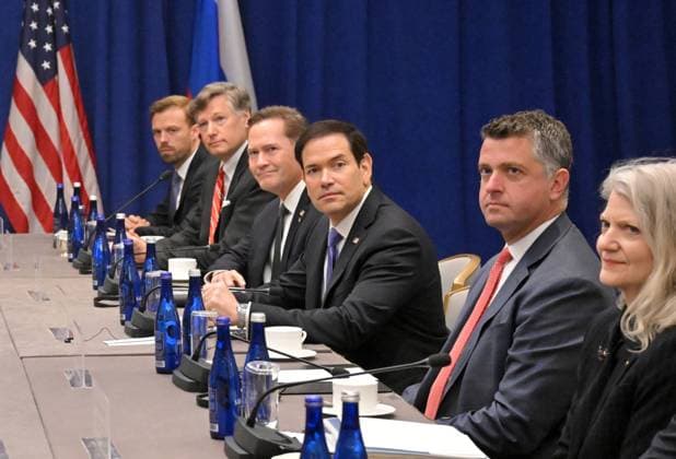 US UN General Assembly 9249579 23.09.2026 U.S. Secretary of State Marco Rubio attends a meeting with Russian Foreign Minister Sergey Lavrov on the sidelines of the 81st United Nations General Assembly (UNGA) at the U.N. headquarters in New York, the United States. Sergey Guneev Sputnik New York USA  Copyright: xSergeyxGuneevx