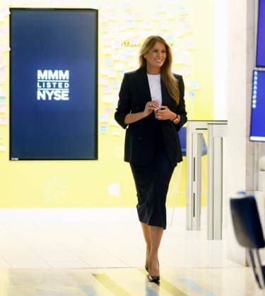 First Lady Melania Trump walks on the floor of the New York Stock Exchange after ringing The Opening Bell and headlines the inaugural IMPERIA Summit from the NYSE, a select convening focused on the global economic power of women. at the New York Stock Exchange on Wall Street on Wednesday, September 23, 2026 in New York City.  NYP202609232010 JOHNxANGELILLO