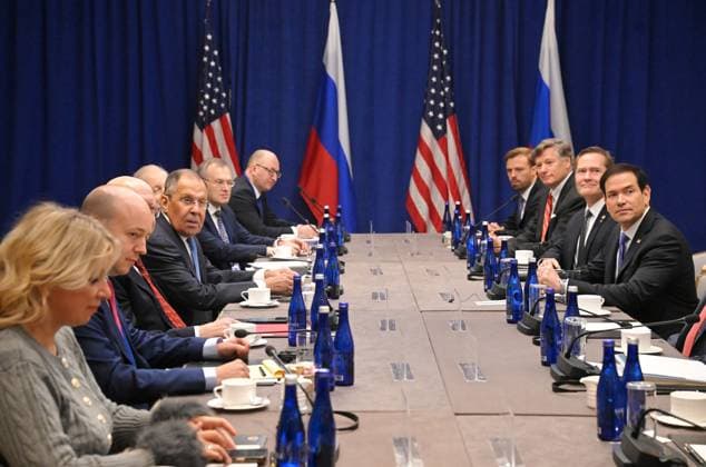 US UN General Assembly 9249570 23.09.2026 Russian Foreign Minister Sergey Lavrov and U.S. Secretary of State Marco Rubio attend a meeting on the sidelines of the 81st United Nations General Assembly (UNGA) at the U.N. headquarters in New York, the United States. Sergey Guneev Sputnik New York USA  Copyright: xSergeyxGuneevx