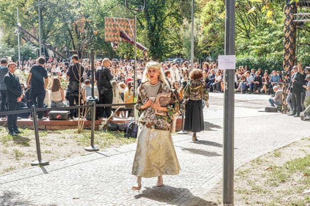 IPA88872285 - MILAN - Milan Women s Fashion Week Spring Summer 2026 2027 - Antonio Marras s fashion show at the Stendhal Gardens - Vincenzo Muccioli in the Solari Tortona area.  Copyright: xEmanuelexRobertoxDexCarlix xx IPA88872285