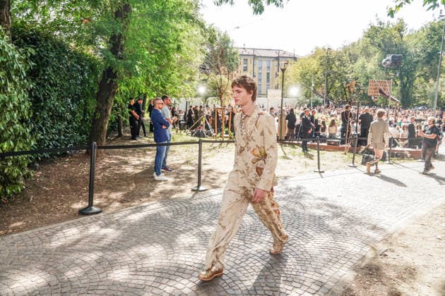 IPA88872283 - MILAN - Milan Women s Fashion Week Spring Summer 2026 2027 - Antonio Marras s fashion show at the Stendhal Gardens - Vincenzo Muccioli in the Solari Tortona area.  Copyright: xEmanuelexRobertoxDexCarlix xx IPA88872283