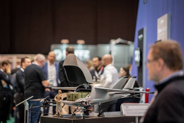 A look inside the exhibition halls and at the fairgrounds of the Euro Defense Expo 2026 defense trade show in Essen, Germany; Essen, North Rhine-Westphalia, Germany; fairgrounds