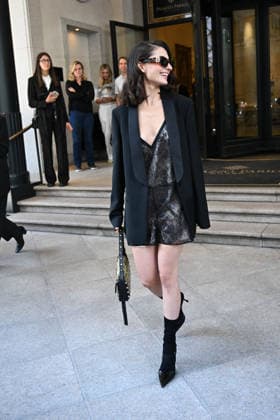 IPA88873092 - Milan, Fashion Week, leaving Palazzo Parigi In the photo: Tecla Insolia  Copyright: xManuelexMangiarotti ipa-agency.netx xManuelexMangiarottix IPA88873092