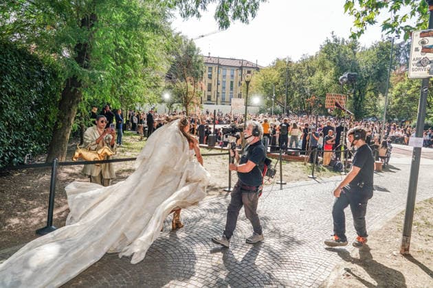 IPA88872328 - MILAN - Milan Women s Fashion Week Spring Summer 2026 2027 - Antonio Marras s fashion show at the Stendhal Gardens - Vincenzo Muccioli in the Solari Tortona area.  Copyright: xEmanuelexRobertoxDexCarlix xx IPA88872328