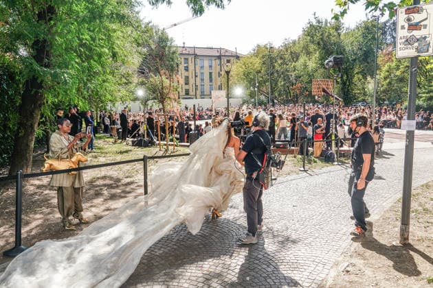 IPA88872329 - MILAN - Milan Women s Fashion Week Spring Summer 2026 2027 - Antonio Marras s fashion show at the Stendhal Gardens - Vincenzo Muccioli in the Solari Tortona area.  Copyright: xEmanuelexRobertoxDexCarlix xx IPA88872329