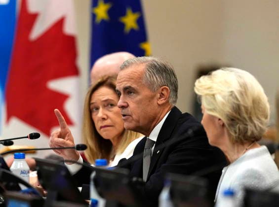 September 23, 2026, XUN: Prime Minister Mark Carney attends a high-level pledging event for the OceanEye International Alliance in support of the Global Ocean Observing System (GOOS) with European Commission President Ursula von der Leyen, on the sidelines of the the United Nations General Assembly (UNGA) at the UN headquarters on Wednesday, Sept. 23, 2026. XUN  - ZUMAc35_ 20260923_zaf_c35_016 Copyright: xJustinxTangx