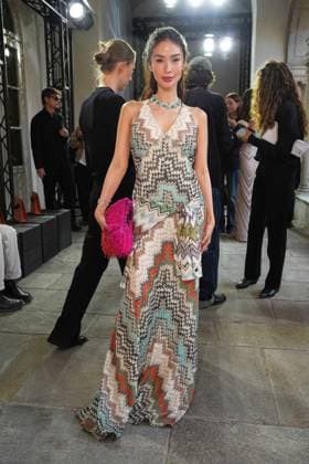 IPA88874807 - Milan, Milan Women s Fashion Week Spring Summer 2027 - Women s Fashion, Spring Summer 2027 - Missoni Fashion Show - Arrivals - Pictured: Heart Evangelista  Copyright: xRiccardoxGIordanox xRiccardoxGiordano IPAx IPA88874807