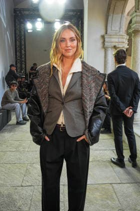 IPA88874857 - Milan, Milan Women s Fashion Week Spring Summer 2027 - Women s Fashion, Spring Summer 2027 - MISSONI fashion show - arrivals - pictured: Chiara Ferragni  Copyright: xRiccardoxGIordanox xRiccardoxGiordano IPAx IPA88874857