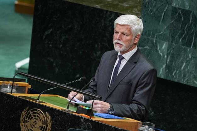 81st United Nations General Assembly NEW YORK, UNITED STATES - SEPTEMBER 23: President of Czechia, Petr Pavel delivers a speech during the 81st United Nations General Assembly (UNGA) in New York, United States, on September 23, 2026. Mehmet Eser Anadolu New York United States. Editorial use only. Please get in touch for any other usage.  Copyright: x2026xAnadoluxMehmetxEserx