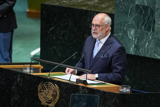 81st United Nations General Assembly NEW YORK, UNITED STATES - SEPTEMBER 23: President of Iran Masoud Pezeshkian delivers a speech during the 81st United Nations General Assembly (UNGA) in New York, United States, on September 23, 2026. Mehmet Eser Anadolu New York United States. Editorial use only. Please get in touch for any other usage.  Copyright: x2026xAnadoluxMehmetxEserx
