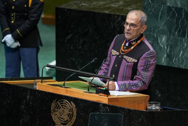 81st United Nations General Assembly NEW YORK, UNITED STATES - SEPTEMBER 23: President of Timor-Leste, Jose Ramos Horta delivers a speech during the 81st United Nations General Assembly (UNGA) in New York, United States, on September 23, 2026. Mehmet Eser Anadolu New York United States. Editorial use only. Please get in touch for any other usage.  Copyright: x2026xAnadoluxMehmetxEserx