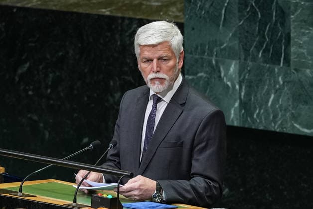 81st United Nations General Assembly NEW YORK, UNITED STATES - SEPTEMBER 23: President of Czechia, Petr Pavel delivers a speech during the 81st United Nations General Assembly (UNGA) in New York, United States, on September 23, 2026. Mehmet Eser Anadolu New York United States. Editorial use only. Please get in touch for any other usage.  Copyright: x2026xAnadoluxMehmetxEserx
