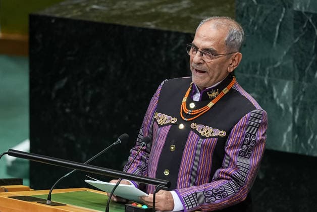 81st United Nations General Assembly NEW YORK, UNITED STATES - SEPTEMBER 23: President of Timor-Leste, Jose Ramos Horta delivers a speech during the 81st United Nations General Assembly (UNGA) in New York, United States, on September 23, 2026. Mehmet Eser Anadolu New York United States. Editorial use only. Please get in touch for any other usage.  Copyright: x2026xAnadoluxMehmetxEserx